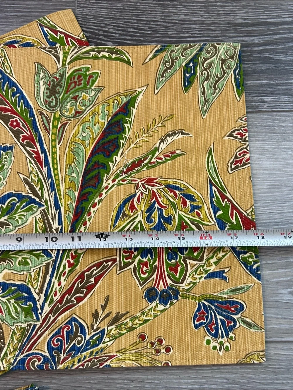 Tommy Bahama Placemats (4) Cayo Vista Gold Tropical Floral & (2) Napkins NWT